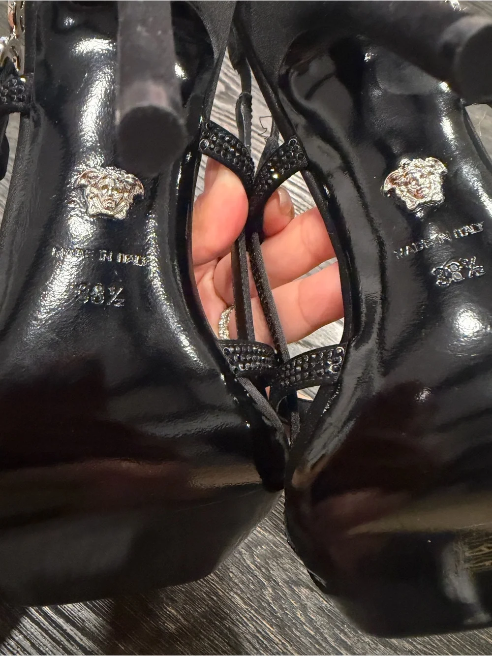 Versace Medusa Slingback Sandals - Size 38 1/2